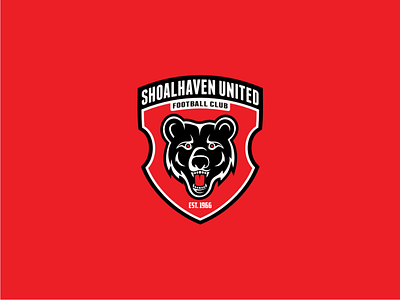 Shoalhaven United FC angry australia badge bear football shield sports team