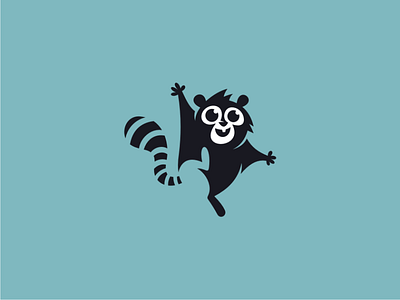Lemur Logo animal badger cute jumping lemur logo madagascar silhouette simple speed wild
