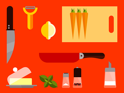 Glazed carrot recipe vector