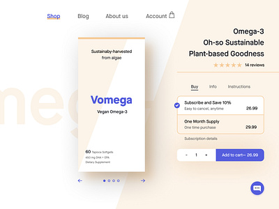 Vegan Omega-3 Checkout Page