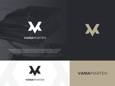 VM monogram logo design