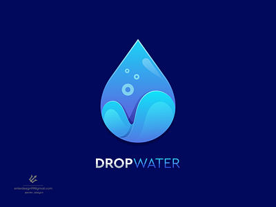 Drop water logo design 3d animation branding color design drop graphic design illustration letter logo logo design monogram logo simple ui vector water