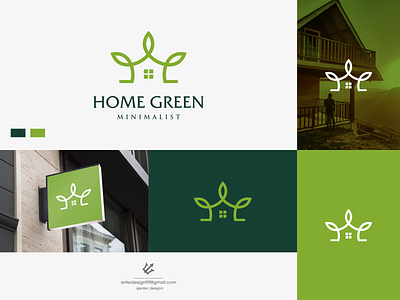 Home Leaf branding design elegant illustration letter logo monogram logo simple ui vector