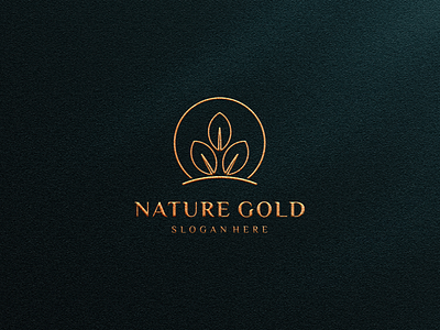Nature Gold Logo Design branding design elegant illustration letter logo monogram logo simple ui vector