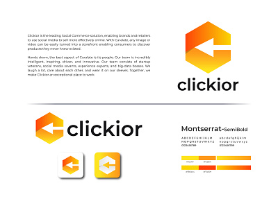 Clickior Logo Design 3d logo abstract app icon branding c letter c logo click design e commerce flat graphic illustrator logodesign logodesigner logomaker logomark logotype software technology vector