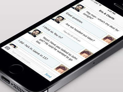 Chat View, Part Deux chat design interface ios ios7 layout messaging ui ui design