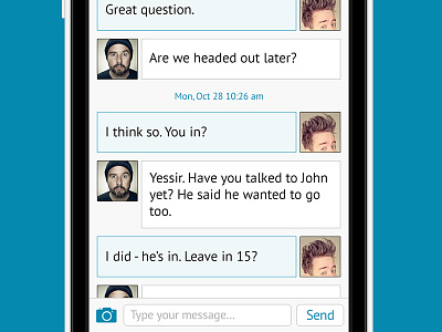 Chat View, Troisième Partie chat design interface ios ios7 layout messaging ui ui design
