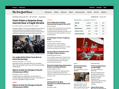 News Redux columns design layout news newspaper open sans photoshop ui