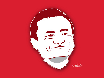 Vector 2D Cartoon Portrait Jackma illustration jackma vector vectorart