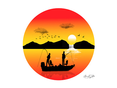 Fishing Illustration illustration vector vectorart