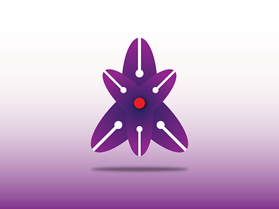 Purple Lotus app icon branding design flat icon illustration logo logo design vector vectorart