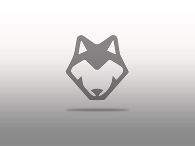 The Gray Wolf flat icon illustration logo logo design vector vectorart