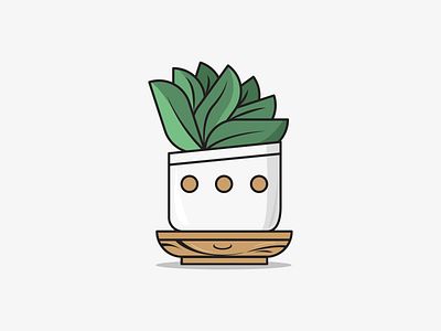 Flower pot adobe illustrator ai branding design flat icon illustraion illustration illustration art illustrations illustrator leaf leaf logo logo logo design logodesign pot vector vectorart wood jar