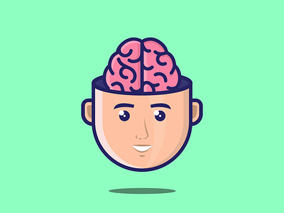 Brain Man brand flat flat design icon illustration vector vectorart