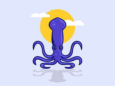 SQUID app icon flat flat design flatdesign icon illustration logo logo design logodesign squid vector vectorart