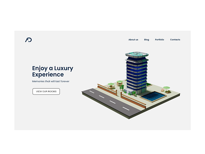 Hotel landing page design