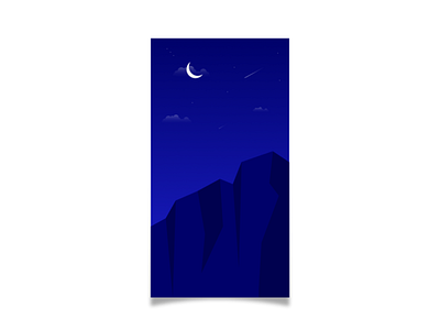 Night Landscape Illustration illustration vector vectorart