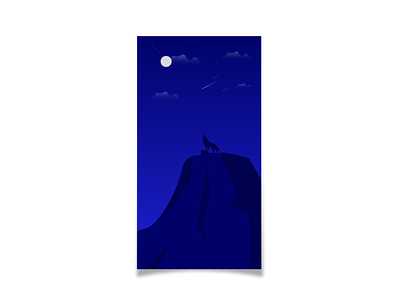 Fox at Night illustration vector vectorart