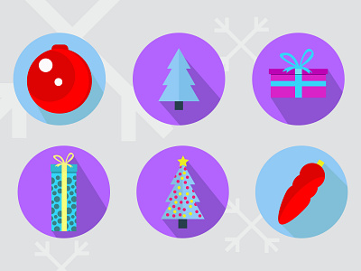 Christmas Icon Set christmas christmas ball christmas party christmas tree flat icon illustration logo vector