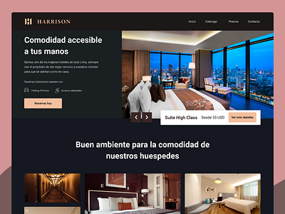 Hotel Harrinson design hotel ui ux web webdesign