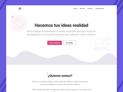 Web Design for Software Development Company - CreaApps design development software software development ui ux