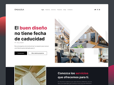 OHLALOLA Landing page architecture branding design ui web webdesign