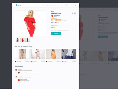 SegundApp Item page design ecommerce shopping ui web