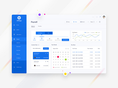 Offapp dashboad dashboard ui design manage minimal pay payment payroll ui ux web