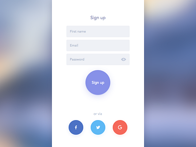 Simple and clean signup form dailyui mobile signup
