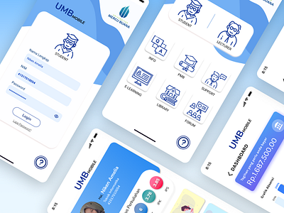 UMB Mobile Redesigned - 1 app branding clean up design education app flat mobile app design preview screen redesign ui ui ux design ux