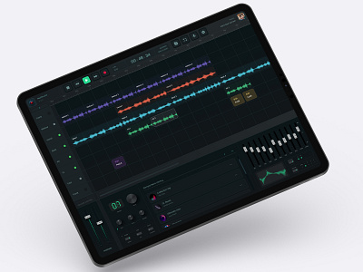 Digital Audio Workstation 3d app branding design figma ipad logo master minimal mix music player record site sound ui user interface ux website