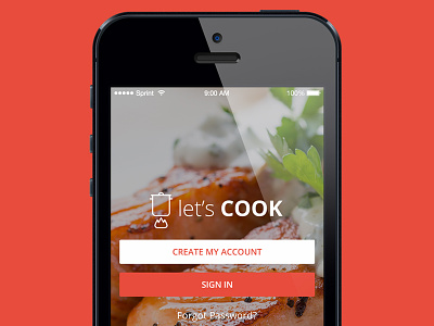 Let's Cook - Recipe App Design Concept - Free PSDs app design food foodie free freebie ios mobile photoshop psd