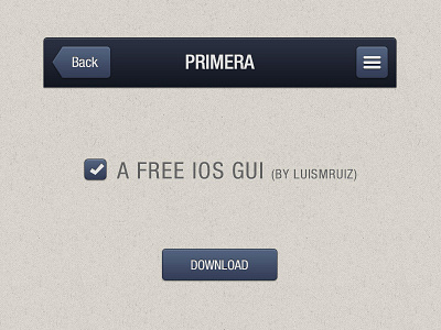 Primera Free app gui interface ios mobile retina ui