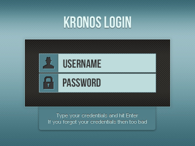 Kronos Login - Free PSD free freebie interface login photoshop psd ui