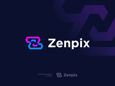 Zenpix Logo branding clean companylogo design graphic design logo logo design logotech techlogo technologylogo