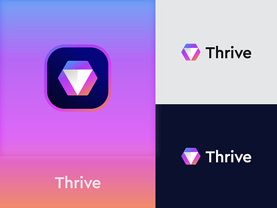 Thrive Logo branding company graphic design logo logo design techlogo technology