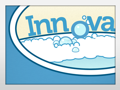 Innova bubbles critique logo photoshop