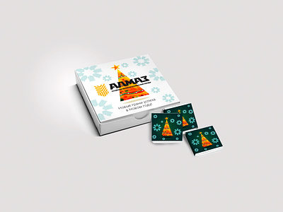 almaz sweetbox new year design design print vector
