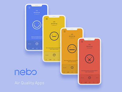 Air Quality Apps - Nebo air pollution air quality app uiux ux design