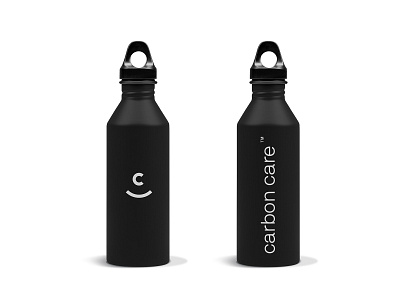 Carbon Care Brand Collateral brand identity branding design identity design logo logo design minimalist logo packaging screenprinting type water water bottle