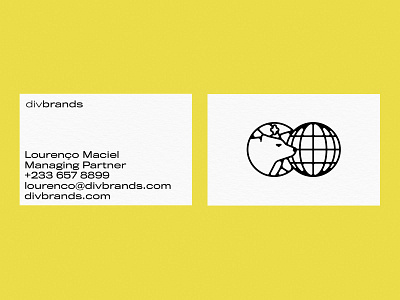 Business Cards animal bear brand identity branding design globe identity identity design logo design monoline monoline logo thick lines