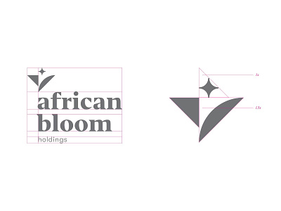 African Bloom Logo Construction africa bloom brand guidelines brand identity branding construction flower flower logo geometric logo identity design logo logo construction logo design logo process minimalist modular