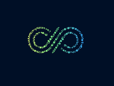 INFINITY abstract blue branding business company concept corporate creative curve cycle design eight element emblem endless eternity forever future graphic icon