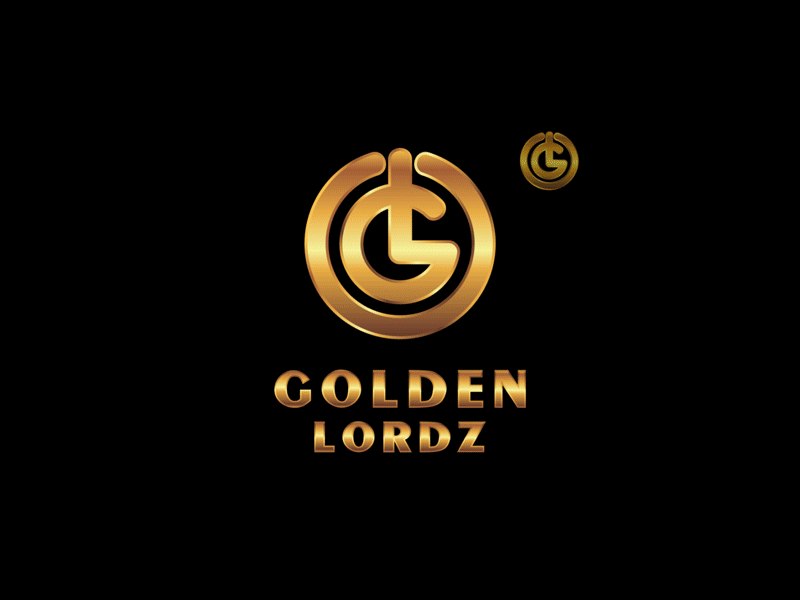 animated gold letter LG abstract alphabet background brushed business company creative design gold highlight icon illustration letter logotype marketing modern sign simple vector web