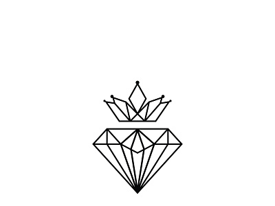 DIAMOND crown diamond game geometric logo minimalist