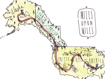 miles upon miles illustration map