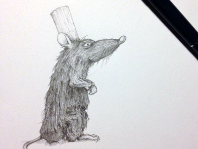 Remy illustration pencil pixar ratatouille
