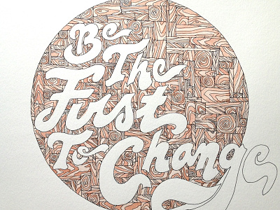 Change illustration pen typography watercolor