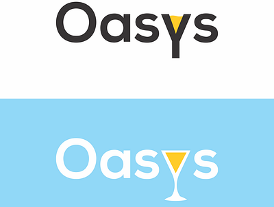 Oasys food and drink design logo vector