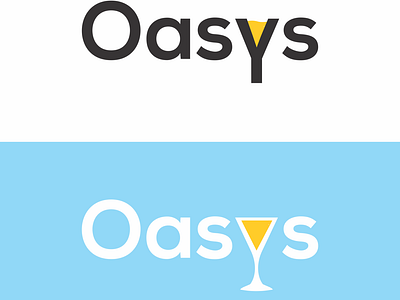 Oasys food and drink design logo vector